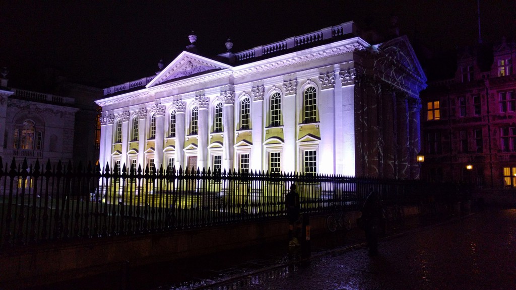 Senate House, Cambridge during e-luminate 2016