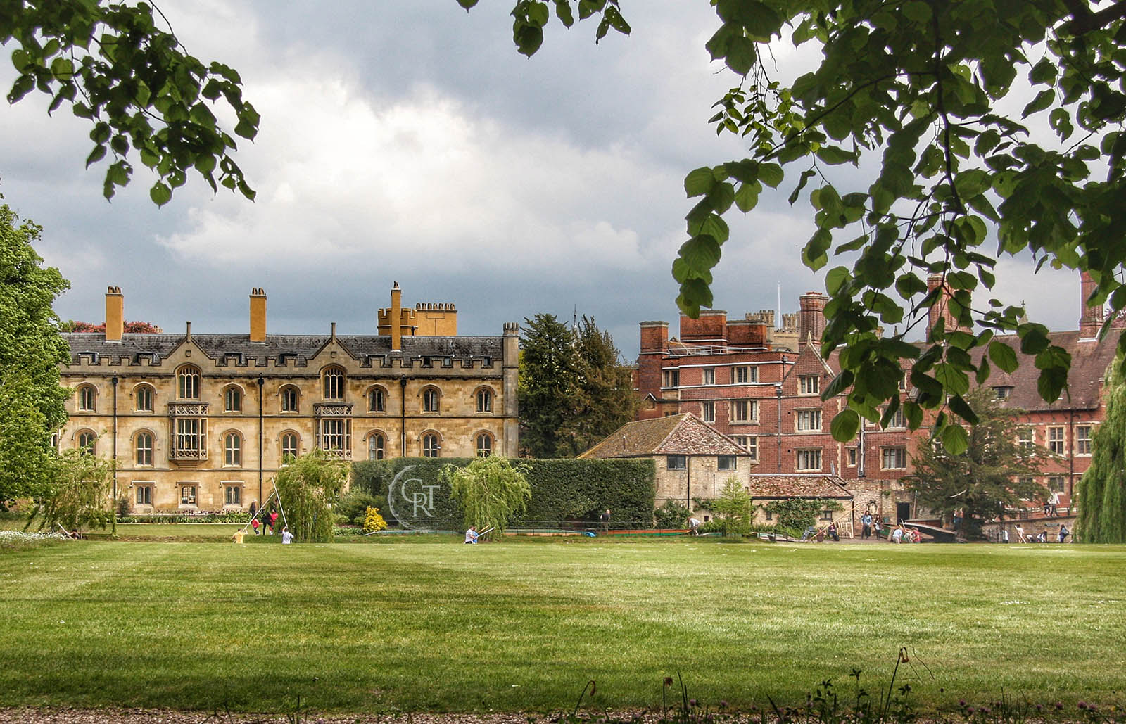 New court, Trinity college and Trinity Hall college as seen from the Cambridge backs