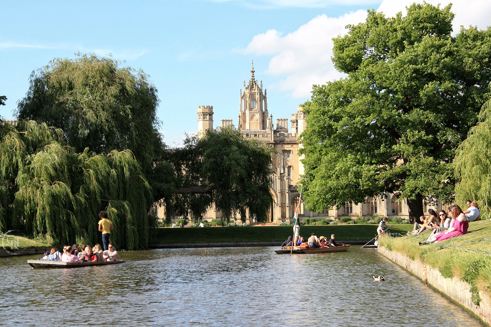 St John's New court as seen from the river Cam