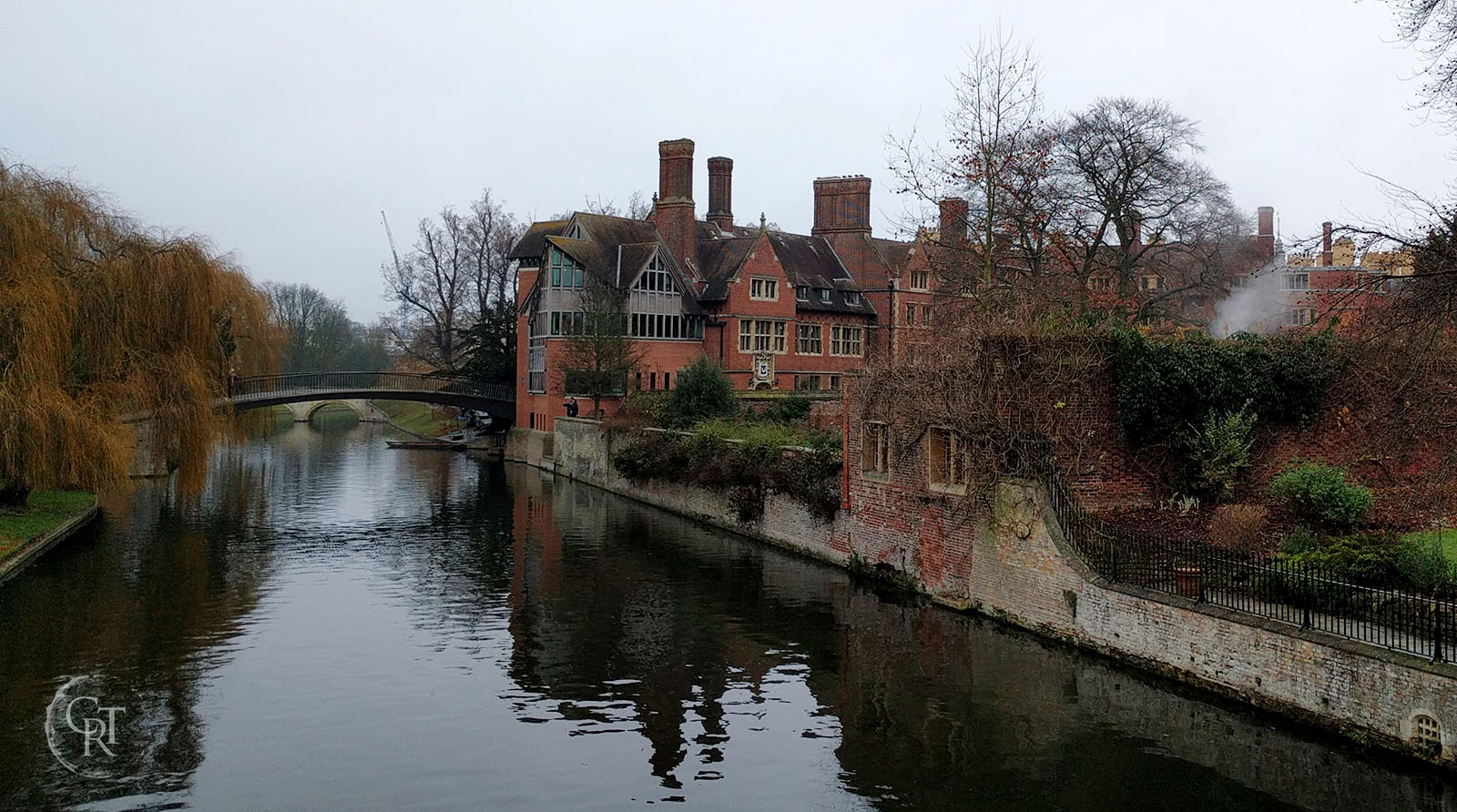 Garrett Hostel bridge during the winter