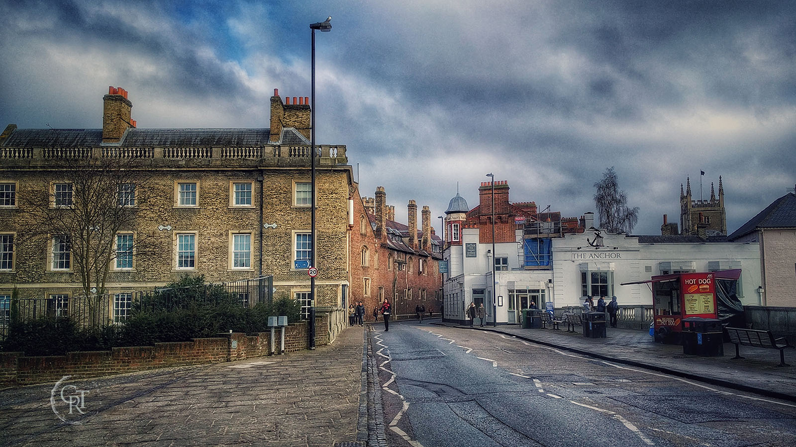 Looking over Silver Street bridge towards the Anchor
