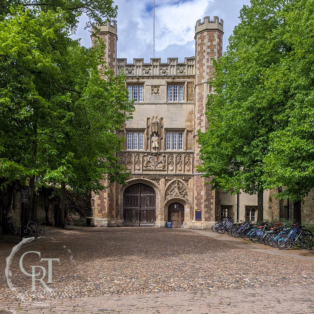 Trinity college's Great gate during lockdown